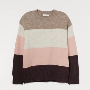 H&M Colour-block Knit Sweater